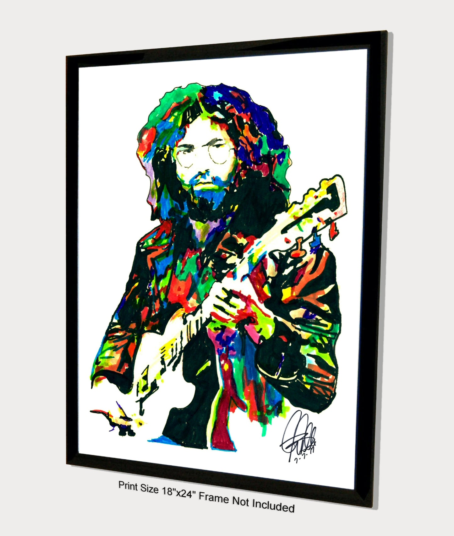 Jerry Garcia Grateful Dead Singer Guitar Rock Music Poster Print Wall Art 18x24