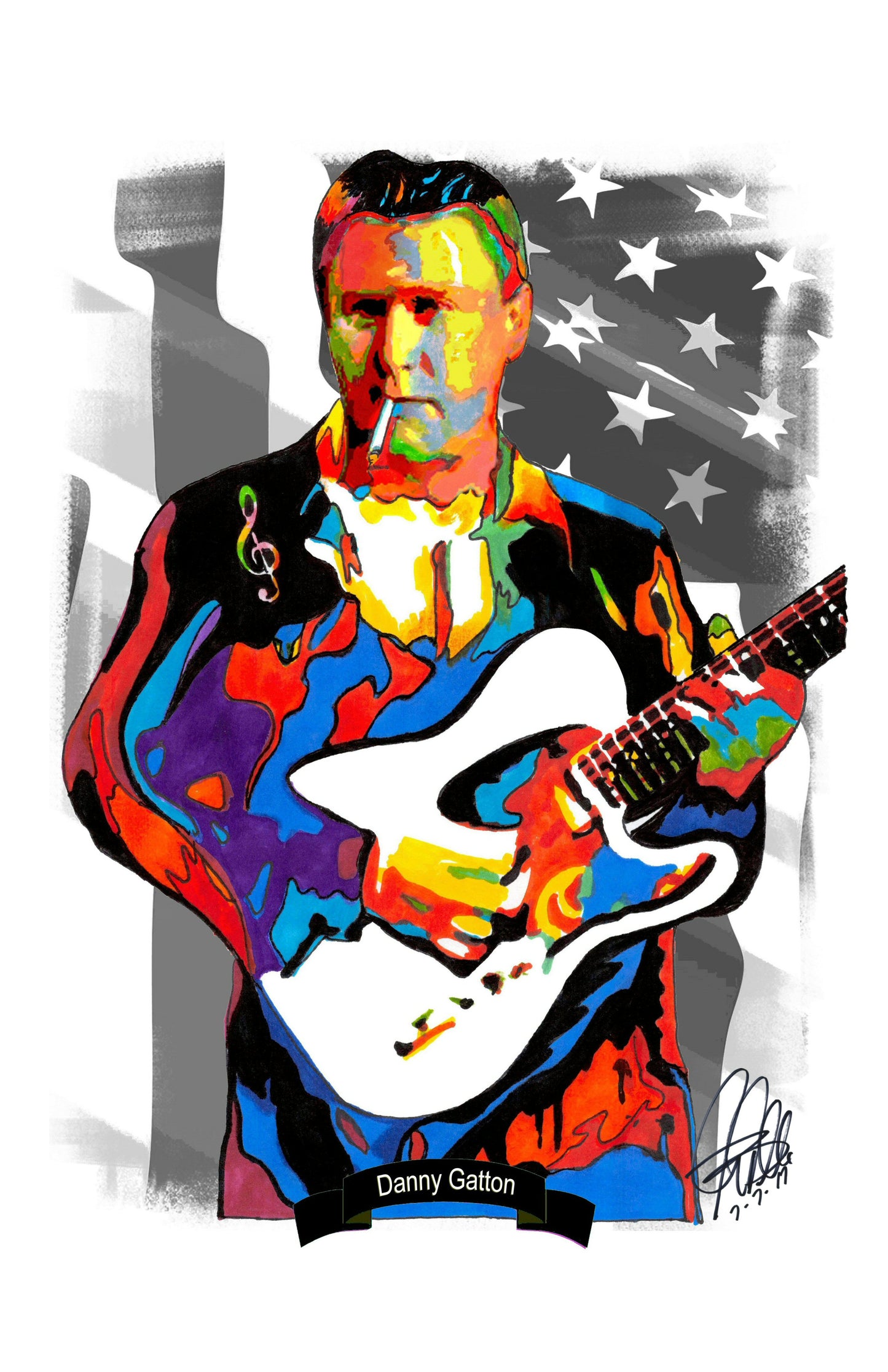 Danny Gatton Guitar Blues Rockabilly Jazz Music Poster Print Wall Art 11x17