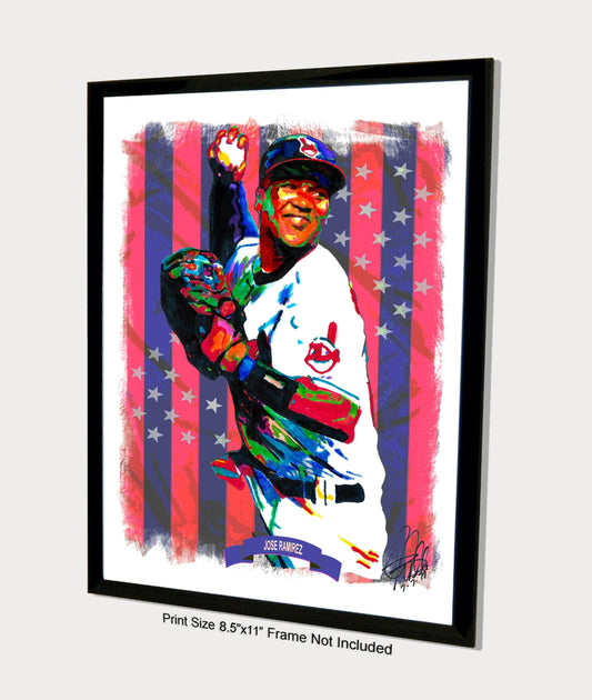 Jose Ramirez Cleveland Indians Baseball Sports Poster Print Wall Art 8.5x11