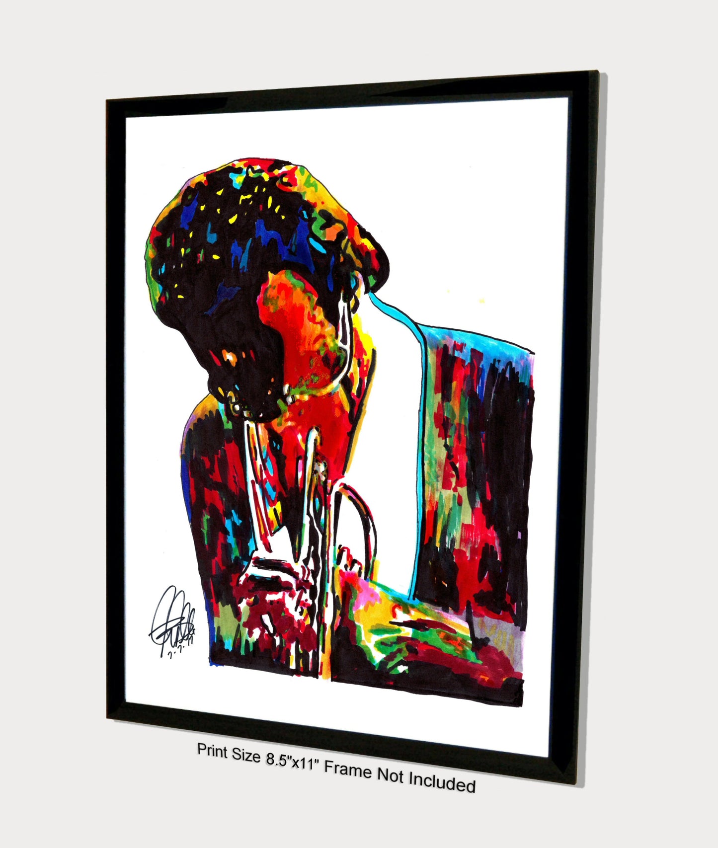 Miles Davis Trumpet Jazz Music Poster Print Wall Art 8.5x11