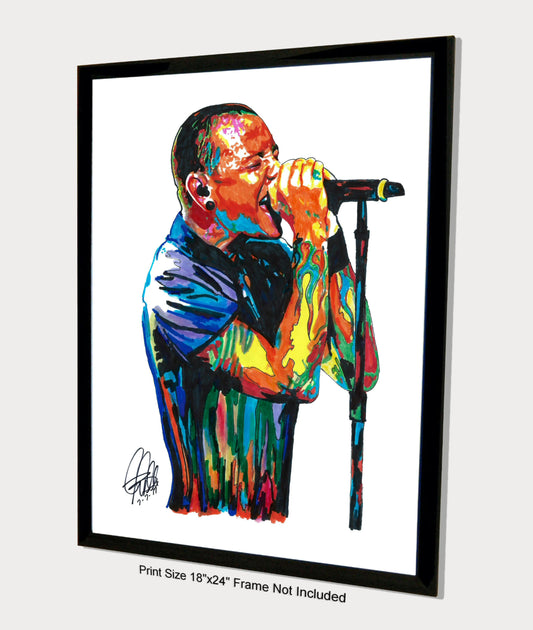 Chester Bennington Linkin Park Rock Music Poster Print Wall Art 18x24