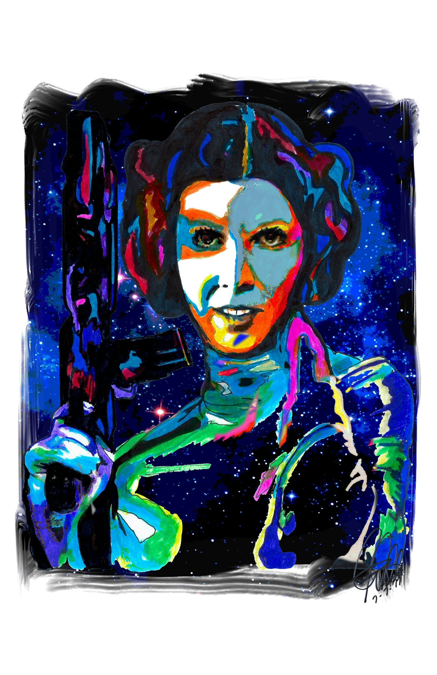 Princess Leia Carrie Fisher Star Wars Alderaan Poster Print Wall Art 11x17