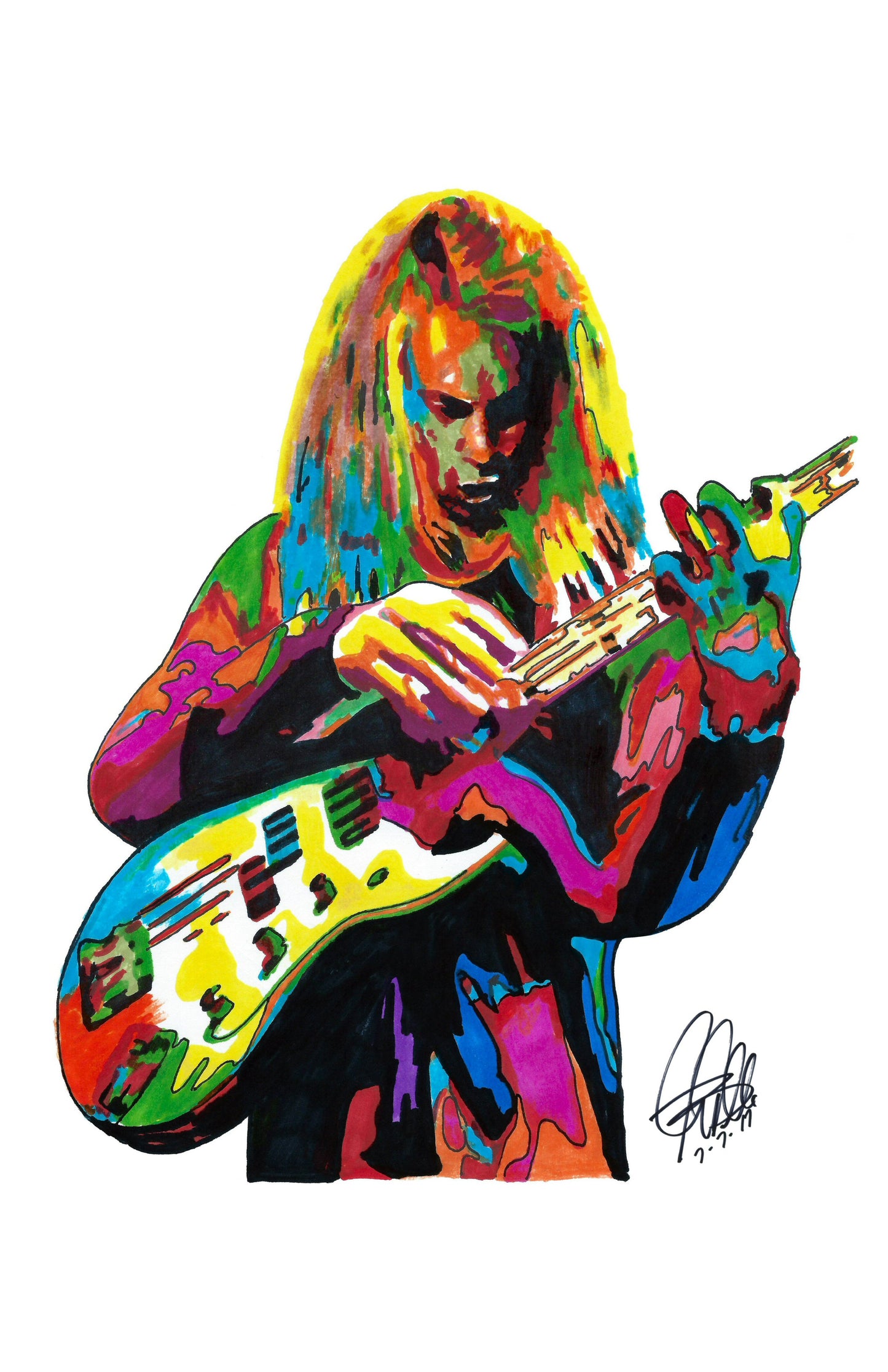 Billy Sheehan Bass Rock Music Poster Print Wall Art 11x17