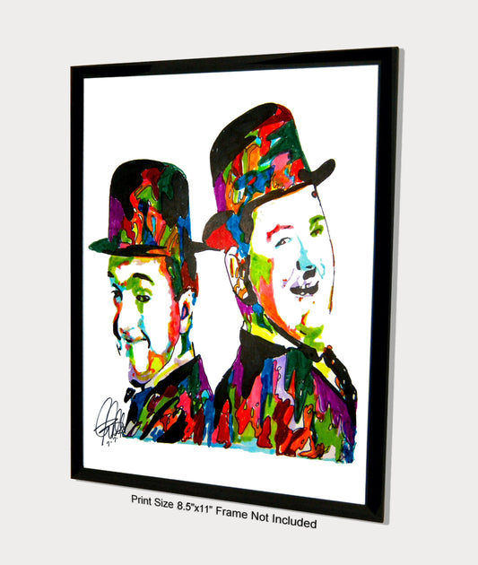 Laurel and Hardy Comedy Poster Print Wall Art 8.5x11