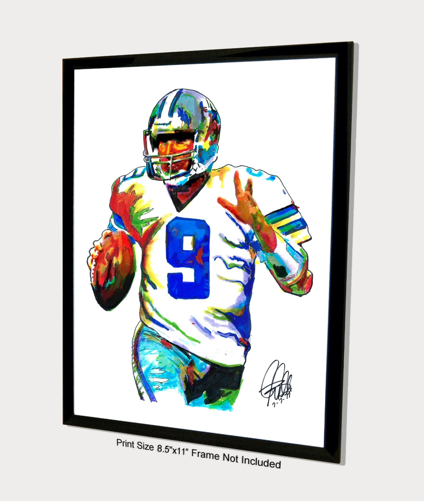 Tony Romo Dallas Cowboys Football Poster Print Wall Art 8.5x11