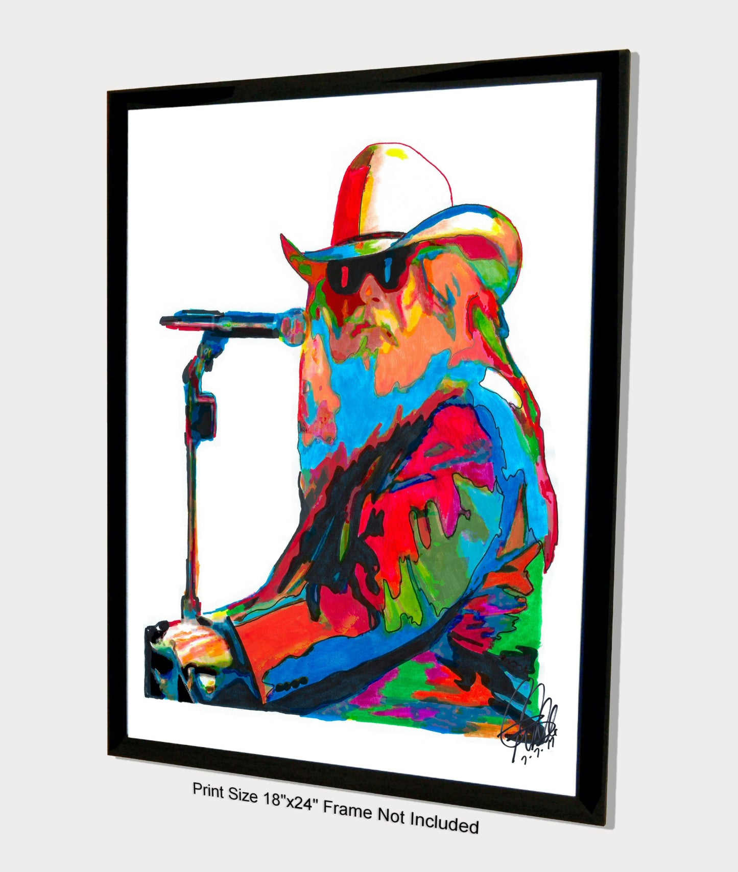 Leon Russell Southern Rock Singer Piano Music Poster Print Wall Art 18x24