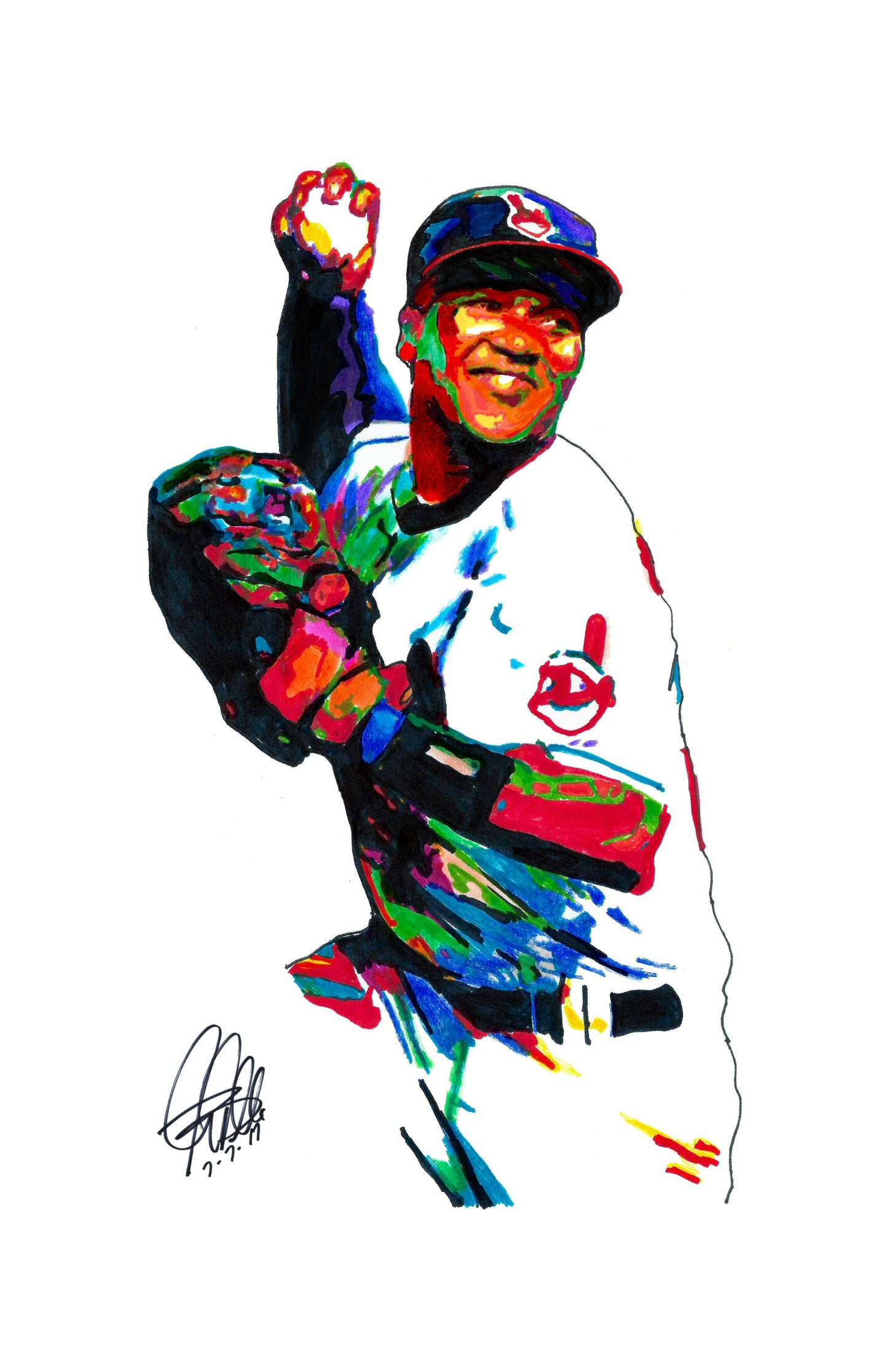 Jose Ramirez Cleveland Indians Baseball Poster Print Wall Art 11x17