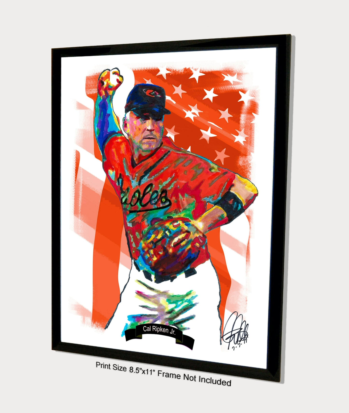 Cal Ripken Jr Baltimore Orioles Baseball Sports Poster Print Wall Art 8.5x11