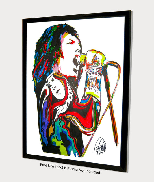 Freddie Mercury Queen Singer Rock Music Poster Print Wall Art 18x24