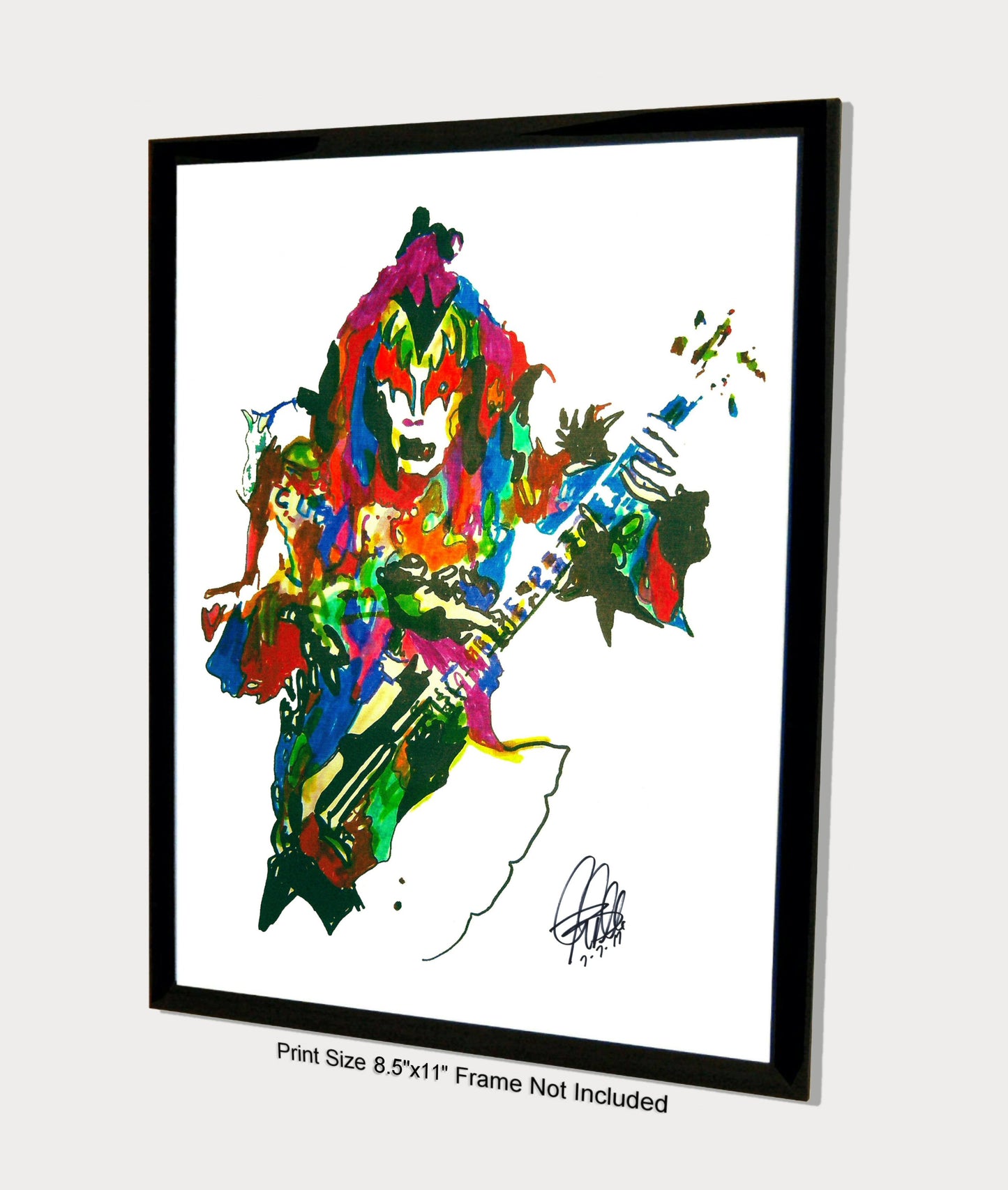 Gene Simmons Kiss Singer Bass Hard Rock Music Poster Print Wall Art 8.5x11