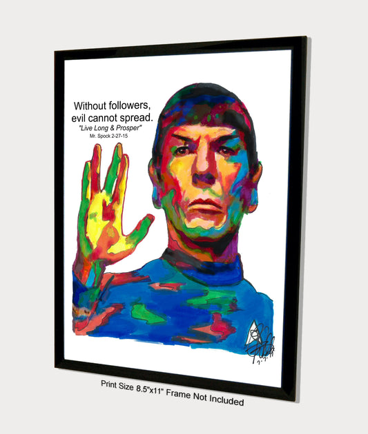 Spock Leonard Nimoy Star Trek Poster Print Wall Art 8.5x11