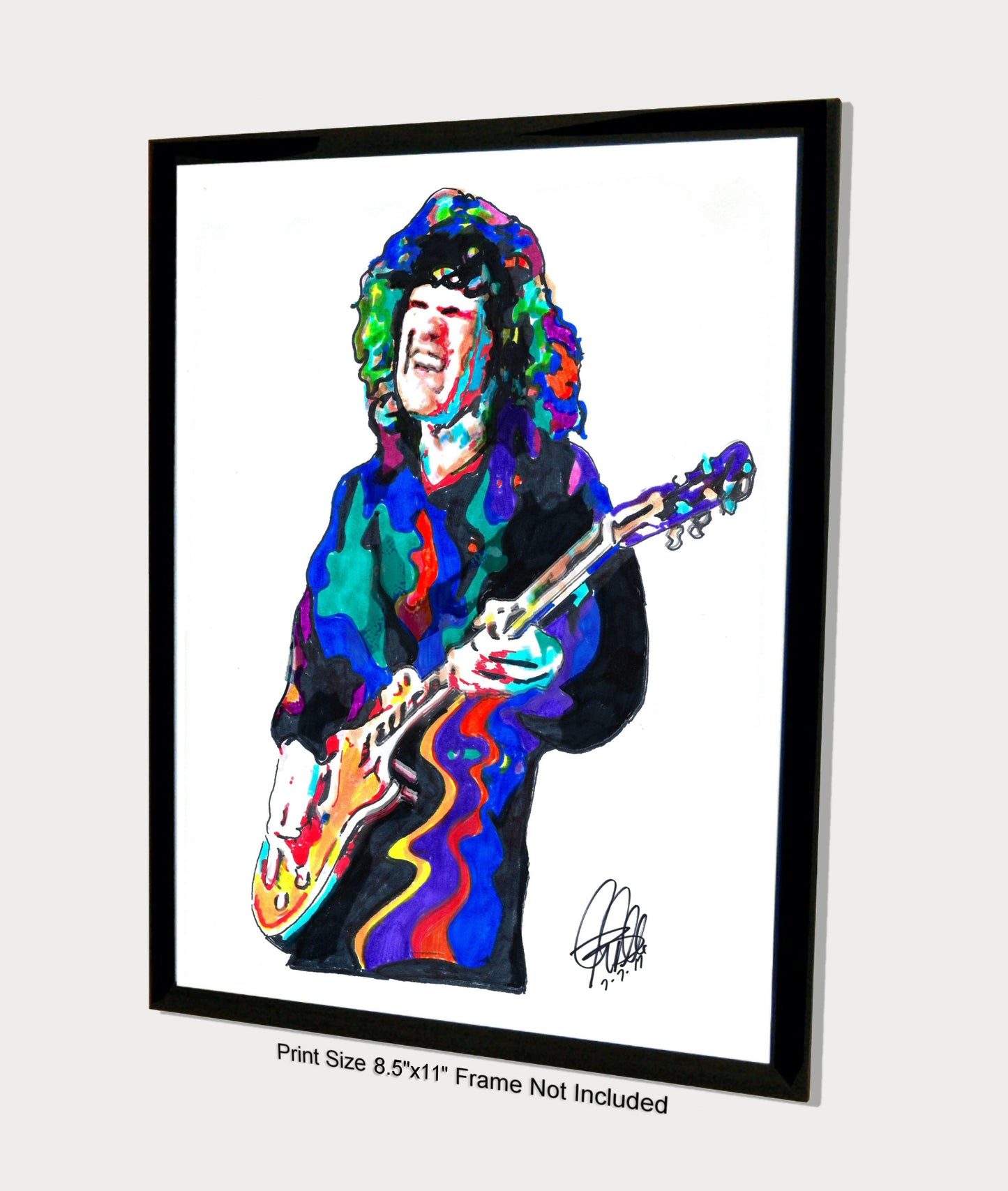 Gary Moore Singer Guitar Blues Rock Music Poster Print Wall Art 8.5x11