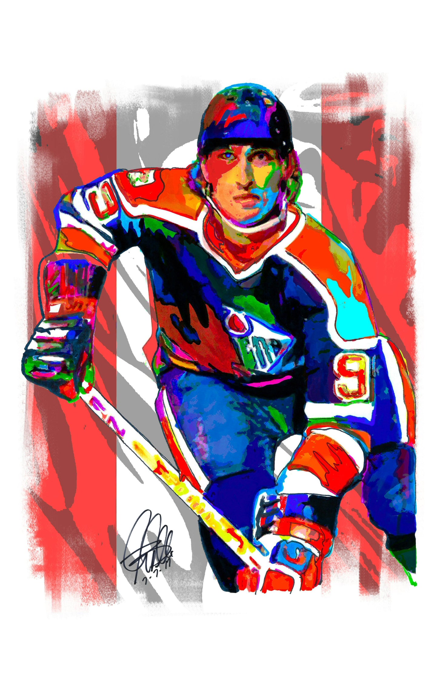 Wayne Gretzky Edmonton Oilers Ice Hockey Sports Print Poster Wall Art 11x17