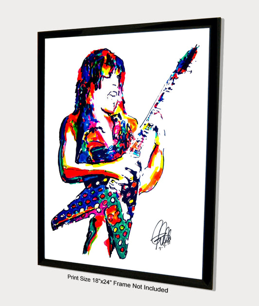 Randy Rhoads Ozzy Guitar Rock Metal Music Poster Print Wall Art 18x24