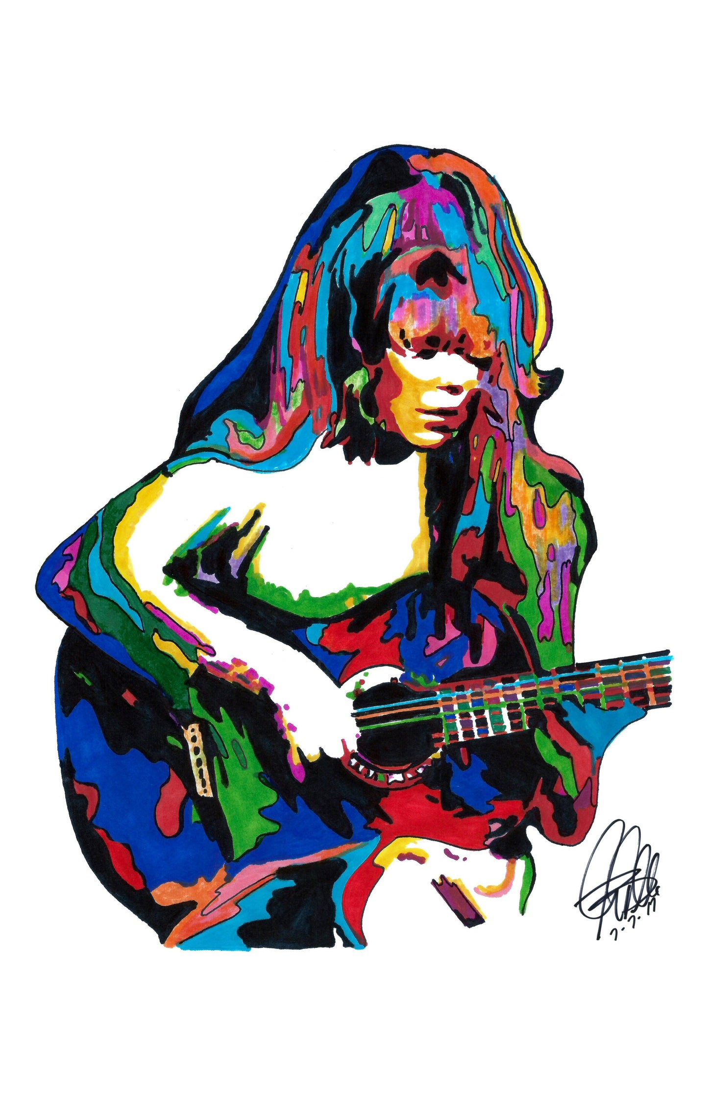 Charo Singer Flamenco Guitar Latin Pop Music Poster Print Wall Art 11x17