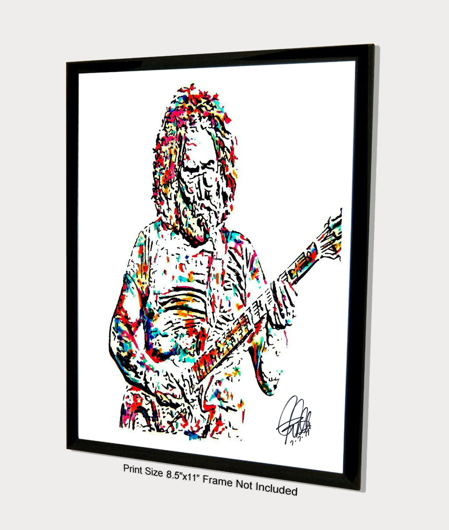 Jerry Garcia Grateful Dead Guitar Rock Music Poster Print Wall Art 8.5x11