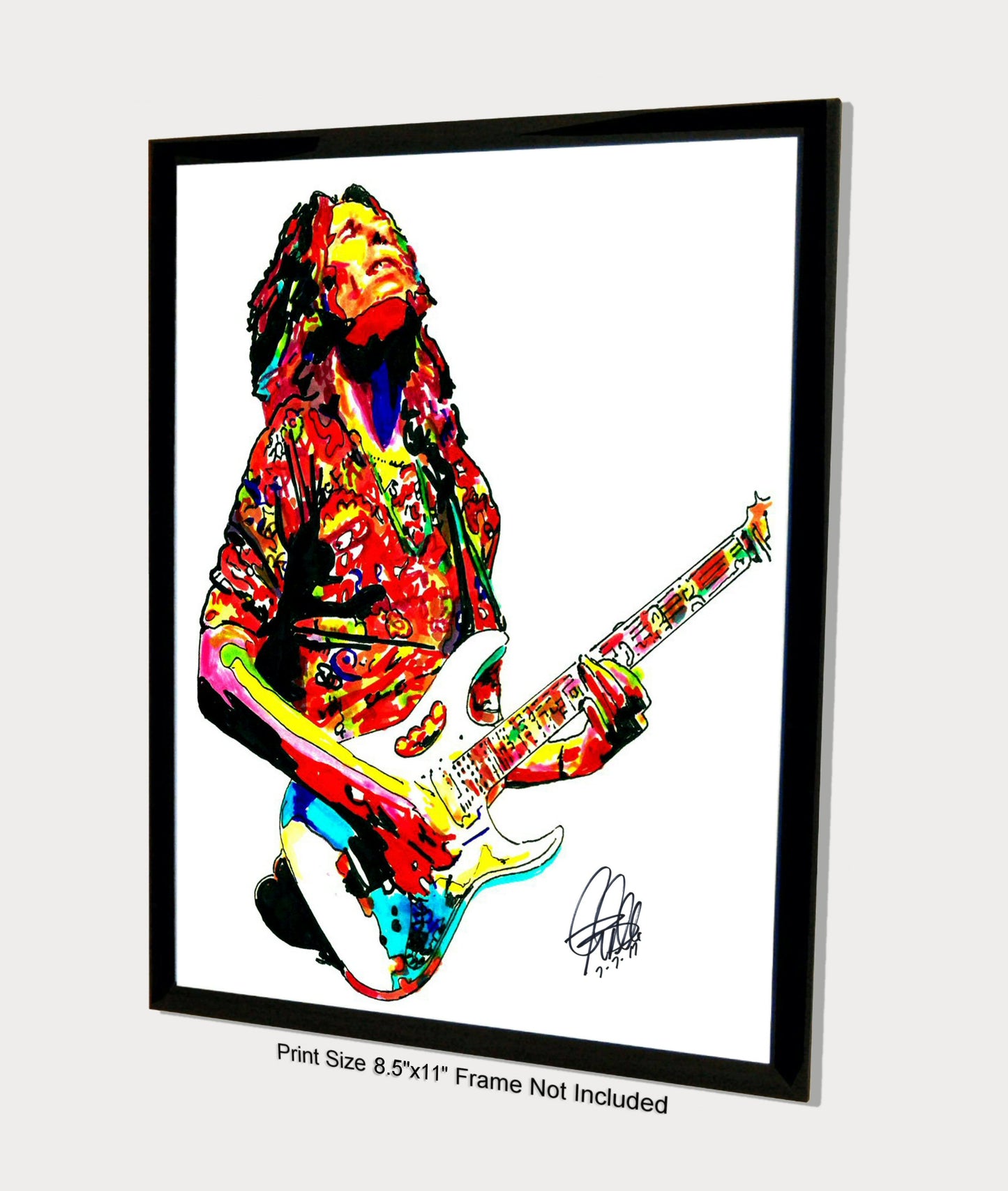 Steve Vai Guitar Rock Music Poster Print Wall Art 8.5x11