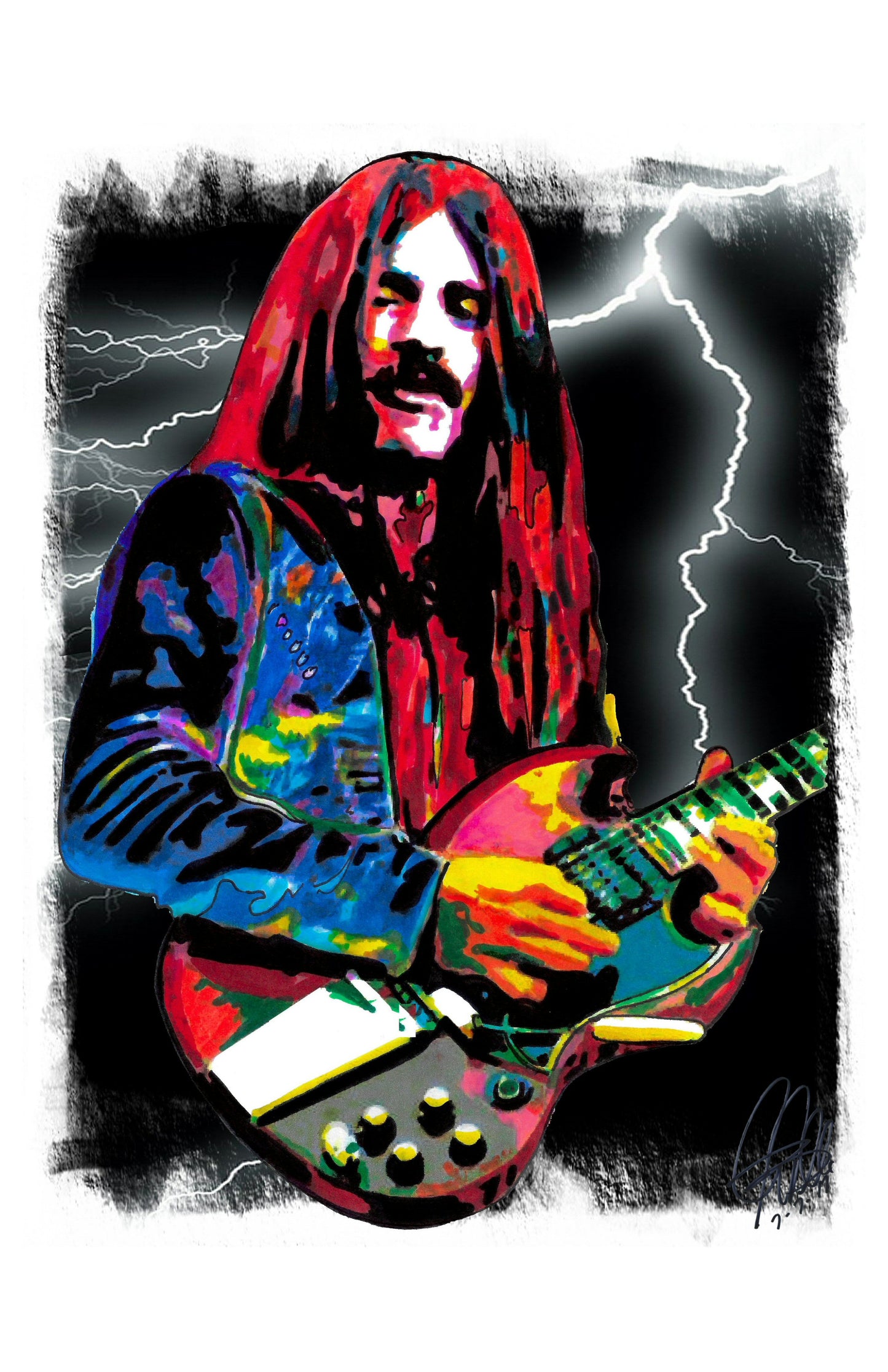 Frank Marino Mahogany Rush Guitar Hard Rock Music Poster Print Wall Art 11x17