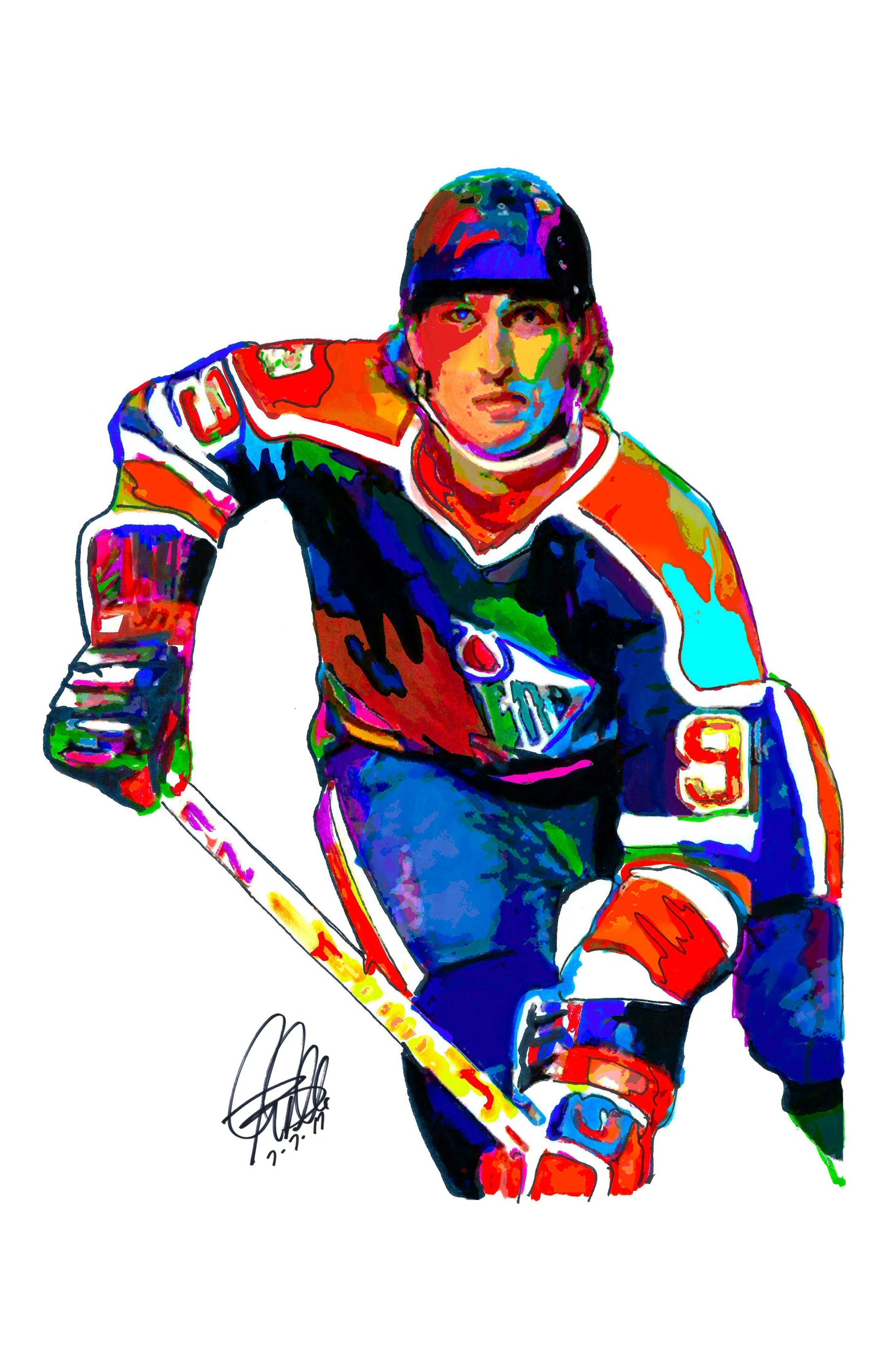 Wayne Gretzky Edmonton Oilers Ice Hockey Sports Print Poster Wall Art 11x17