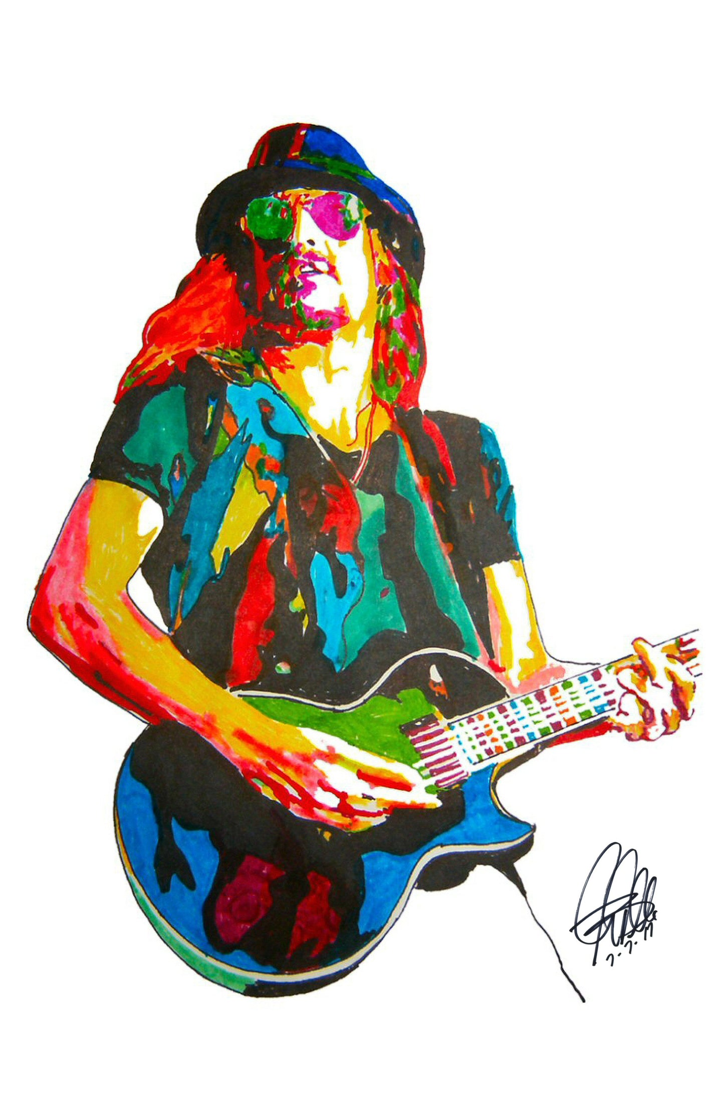 Kid Rock Singer Guitar Rock Music Poster Print Tribute Wall Art 11x17