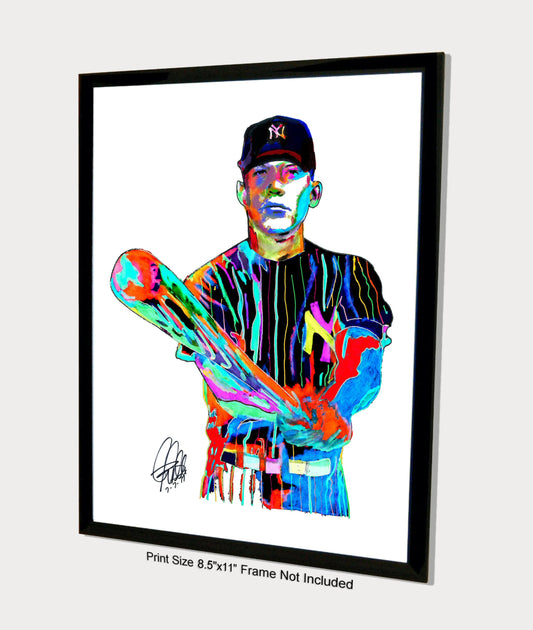 Mickey Mantle New York Yankees Sports Print Poster Wall Art 8.5x11