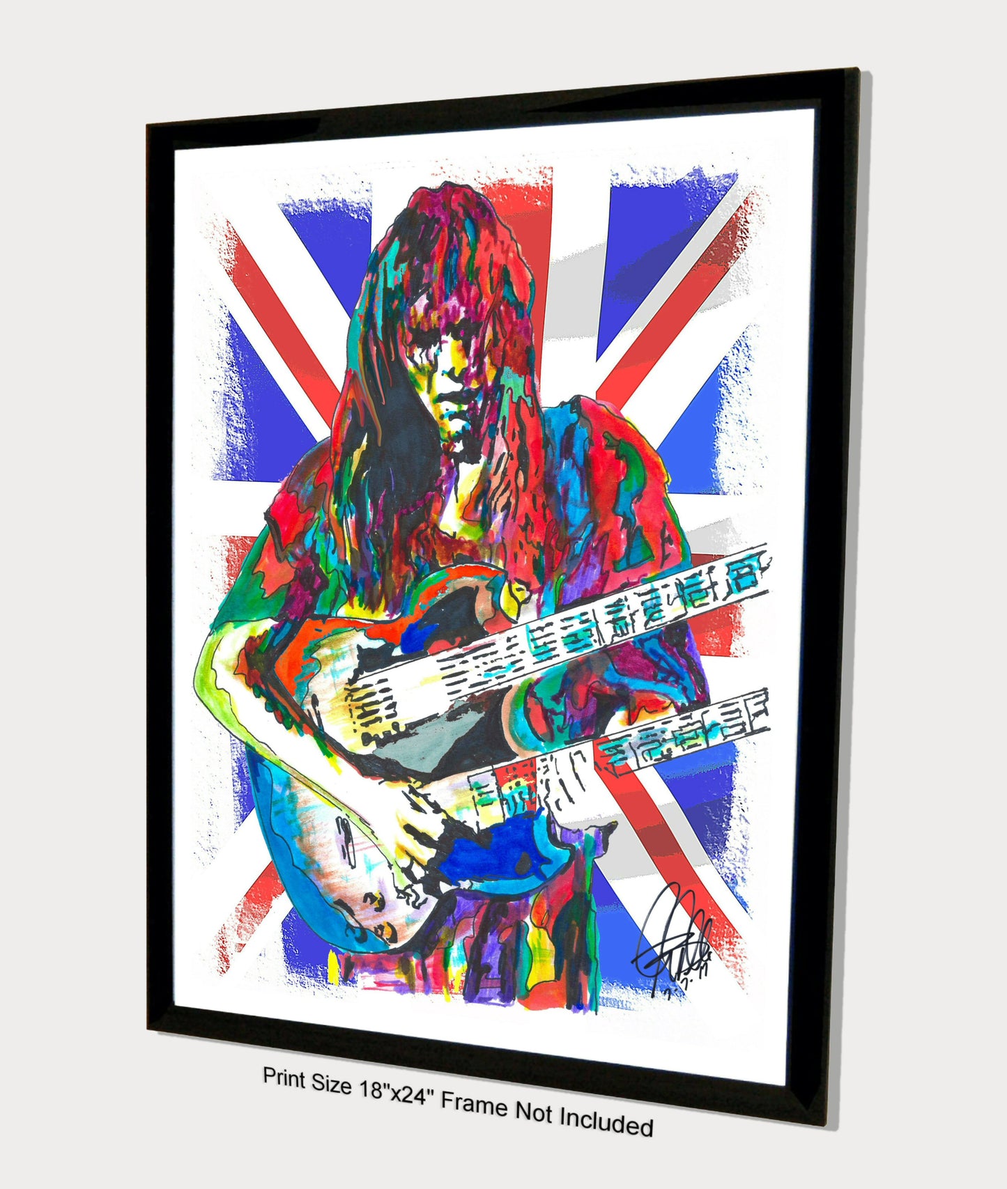 Steve Howe Yes Guitar Progressive Rock Print Poster Wall Art 18x24