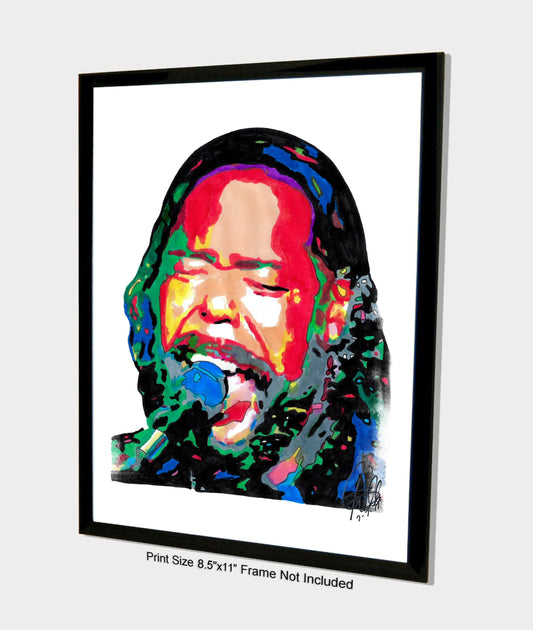 Barry White Singer Soul Music Poster Print Wall Art 8.5x11