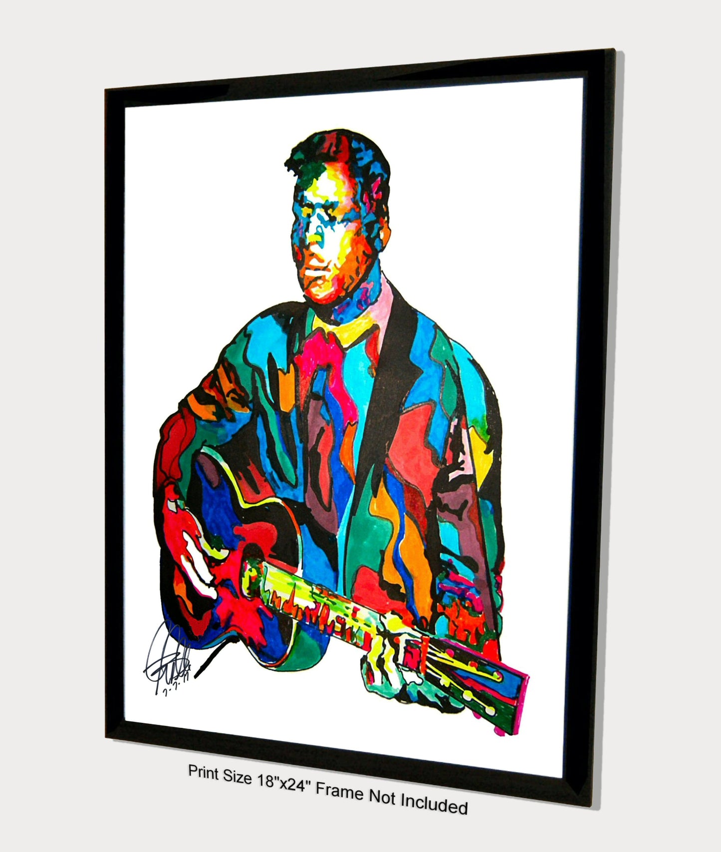 Blind Lemon Jefferson Guitar Blues Music Poster Print Wall Art 18x24