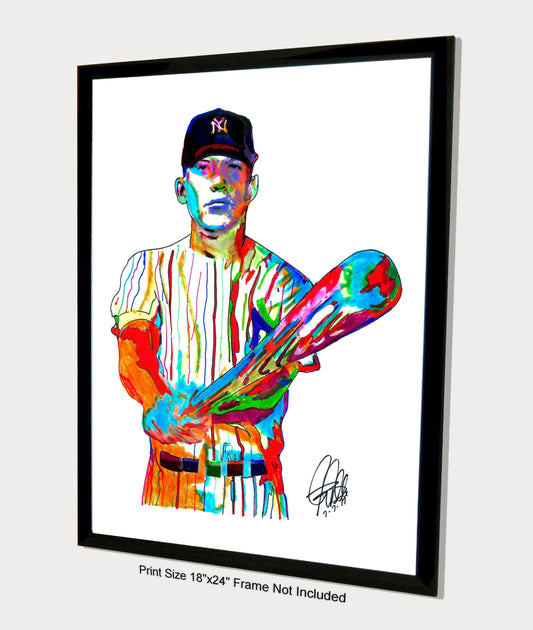 Mickey Mantle New York Yankees Sports Baseball CF Print Poster Wall Art 18x24