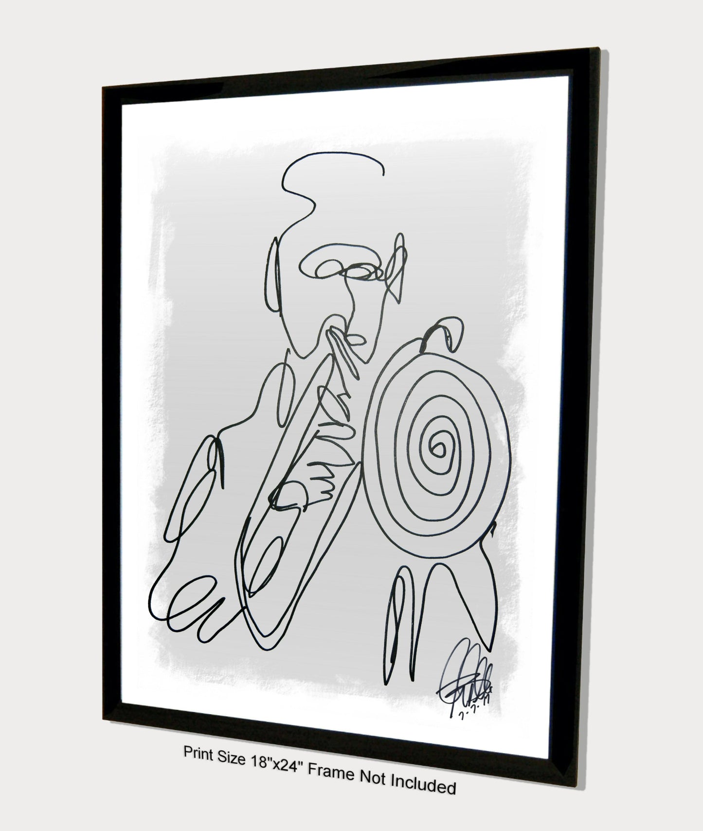 Trombone Player Music Poster Print Wall Art 18x24