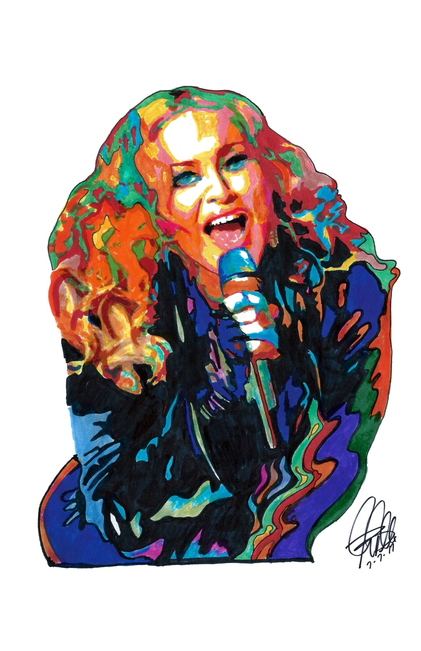 Madonna Singer Dance Pop Rock Music Print Poster Wall Art 11x17