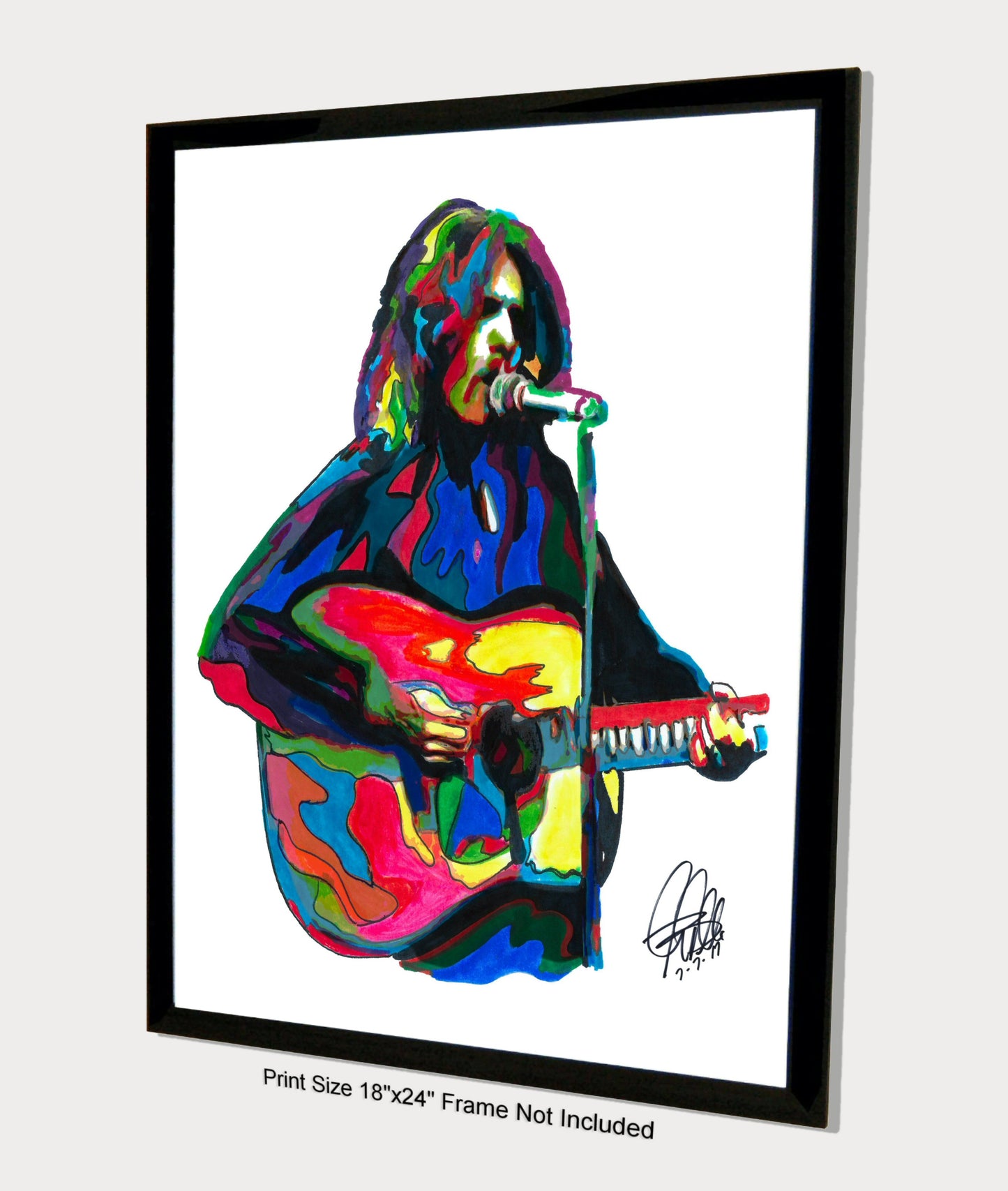 Glenn Frey Eagles Singer Guitar Rock Music Poster Print Wall Art 18x24