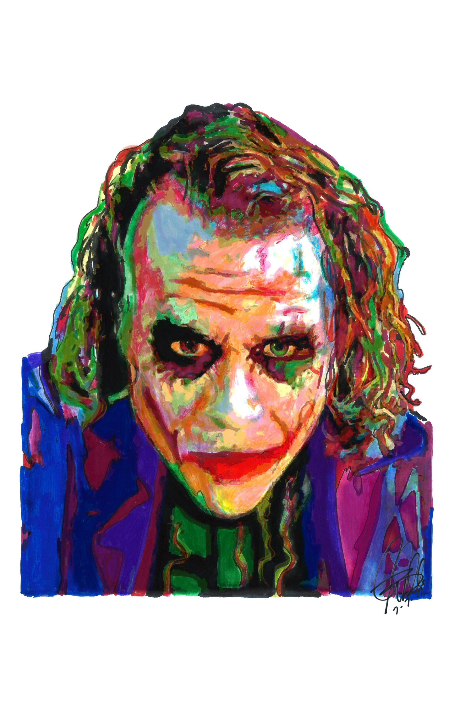 The Joker Heath Ledger Batman The Dark Knight Poster Print Wall Art 11x17