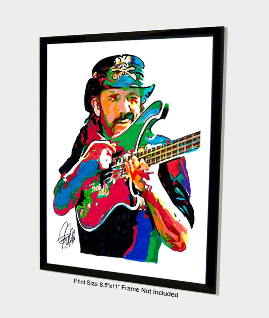 Lemmy Motorhead Bass Metal Rock Music Poster Print Wall Art 8.5x11