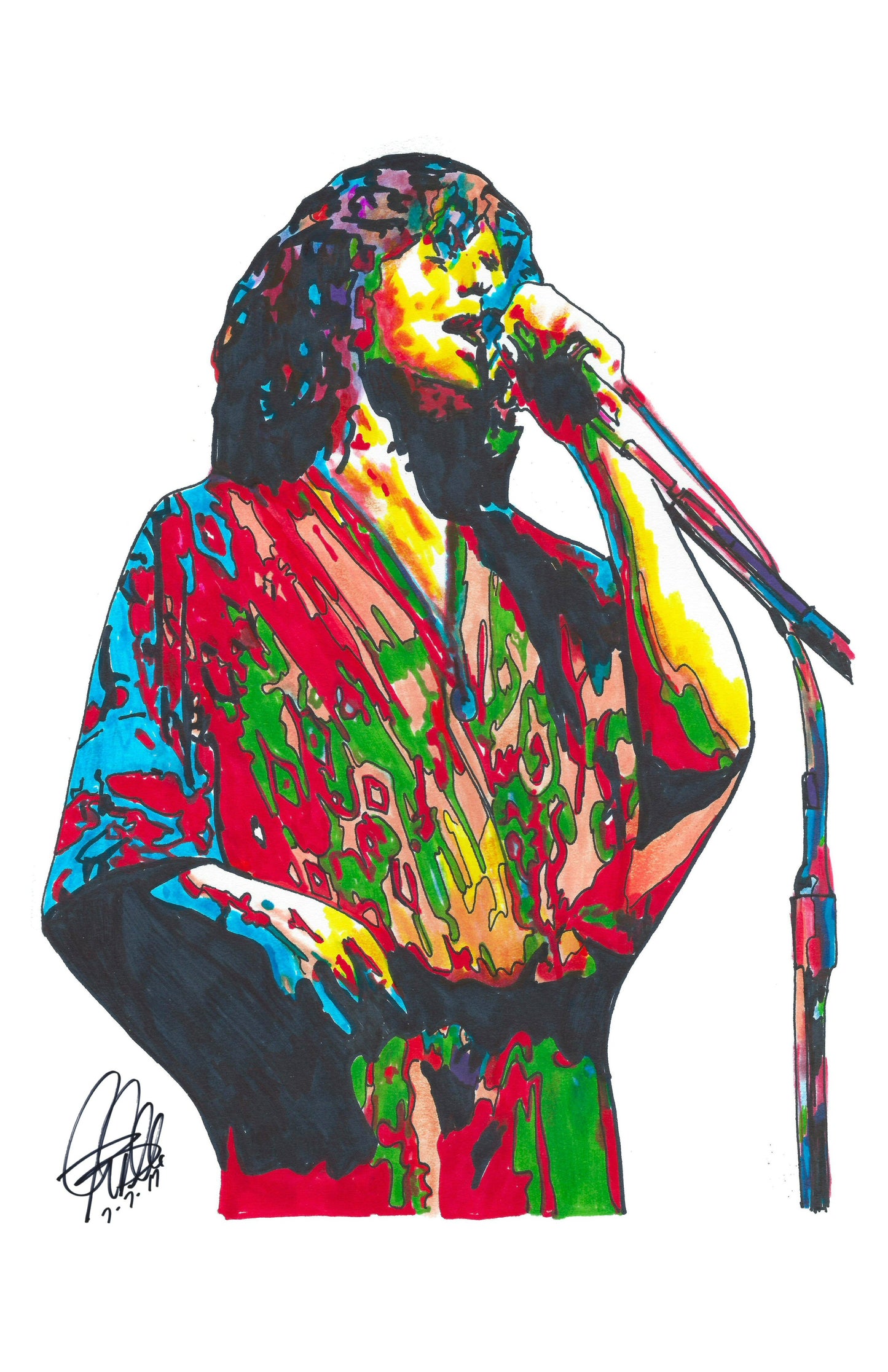 Jon Anderson Yes Singer Rock Music Poster Print Wall Art 11x17