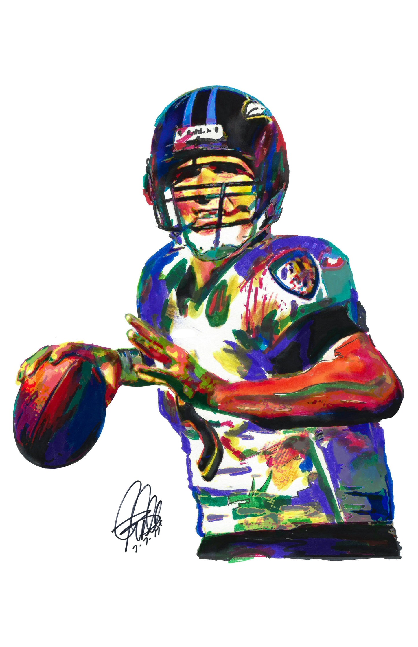 Joe Flacco Baltimore Ravens QB Football Sports Poster Print Wall Art 11x17