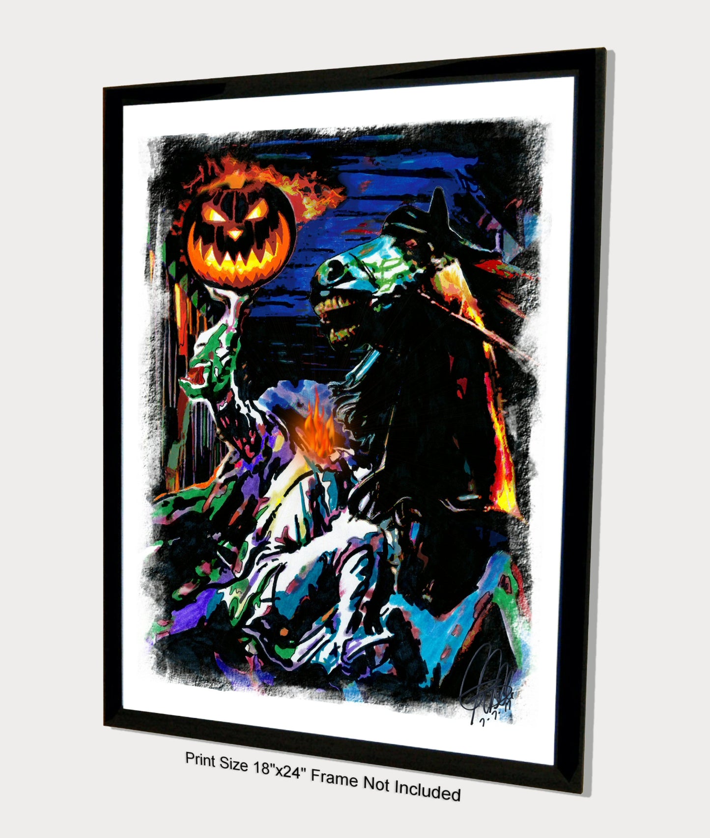 Headless Horseman Legend of Sleepy Hollow Halloween Print Poster Wall Art 18x24