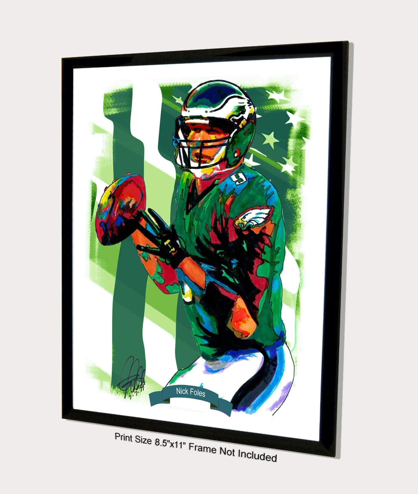 Nick Foles Philadelphia Eagles Football Poster Print Wall Art 8.5x11