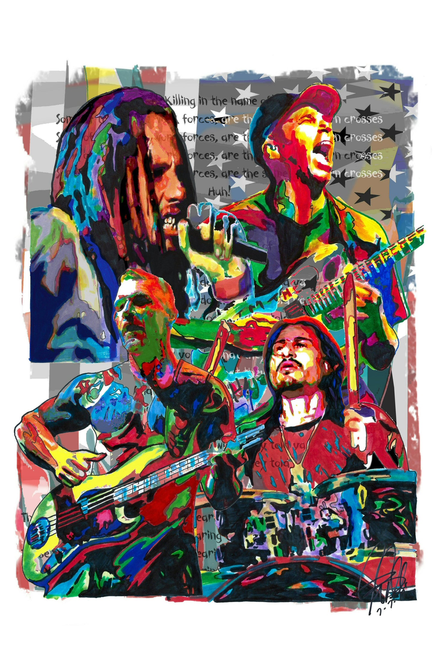 Rage Against the Machine RATM Metal Rock Music Poster Print Wall Art 11x17