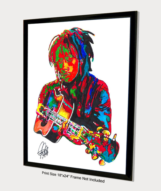 Bob Marley The Wailers Guitar Ska Music Poster Print Wall Art 18x24