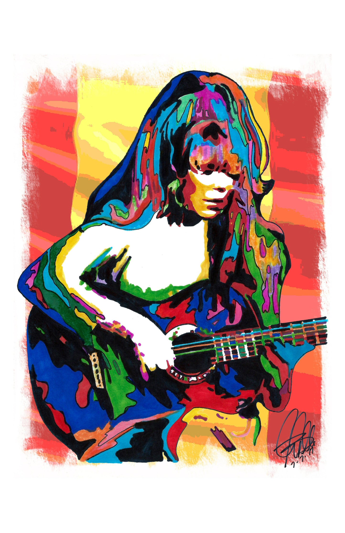 Charo Singer Flamenco Guitar Latin Music Poster Print Wall Art 11x17