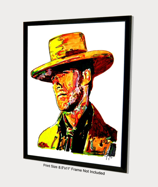 Clint Eastwood The Good the Bad and the Ugly Movies Poster Print Wall Art 8.5x11