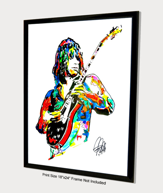 Jeff Beck Guitar Rock Music Poster Print Wall Art 18x24