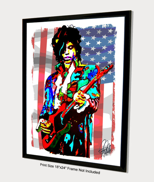 Prince Guitar Rock Music Poster Print Wall Art 18x24