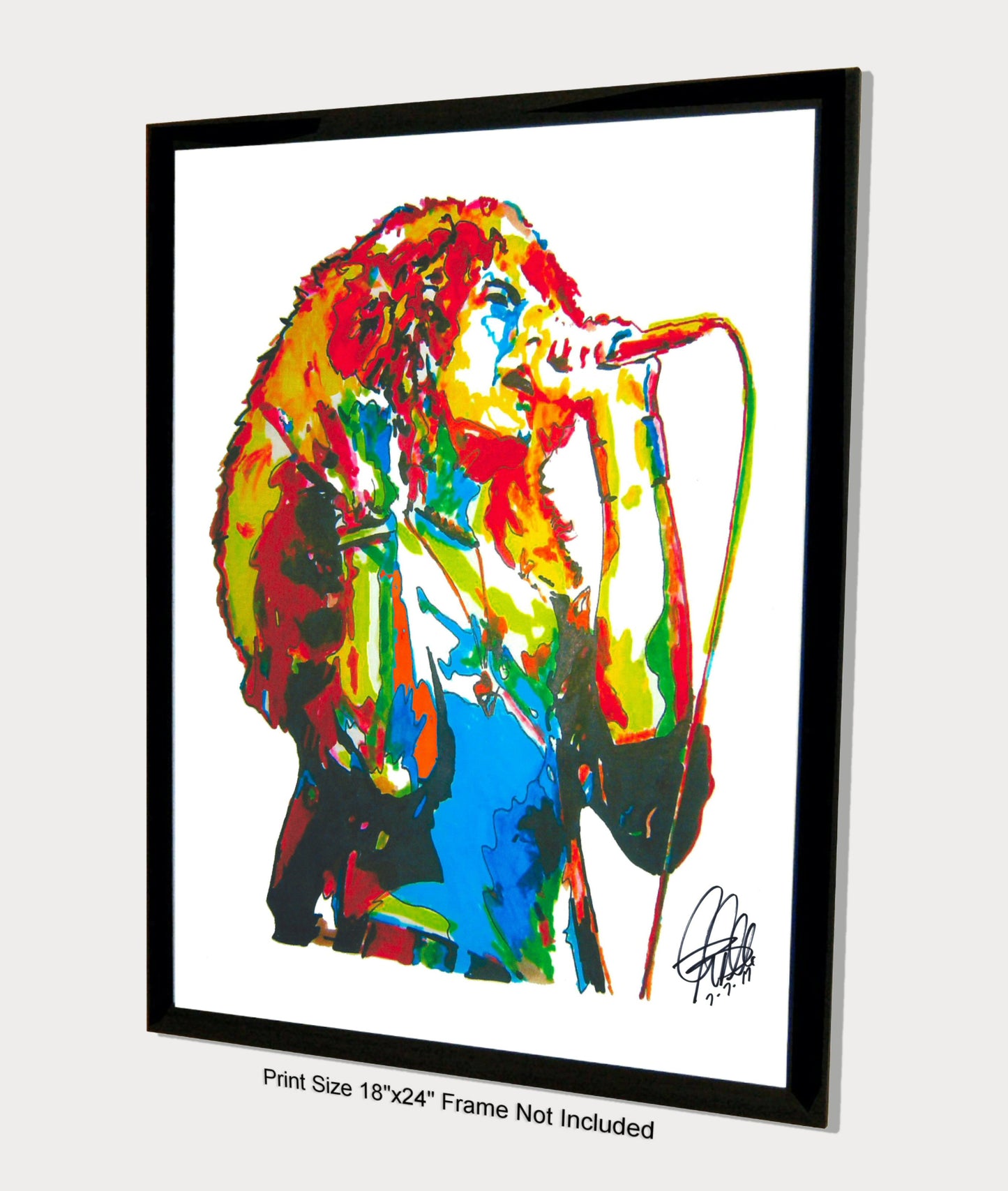 Robert Plant Led Zeppelin Singer Hard Rock Music Poster Print Wall Art 18x24