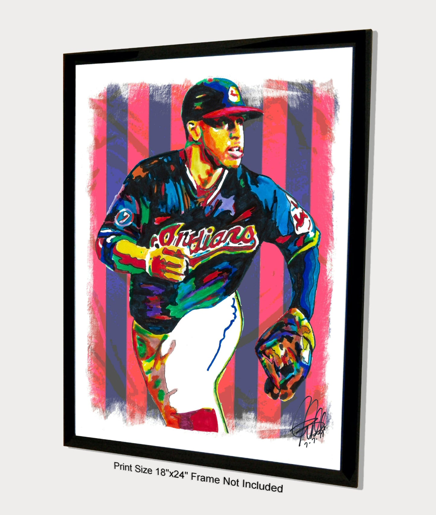 Francisco Lindor Cleveland Baseball Sports Poster Print Wall Art 18x24