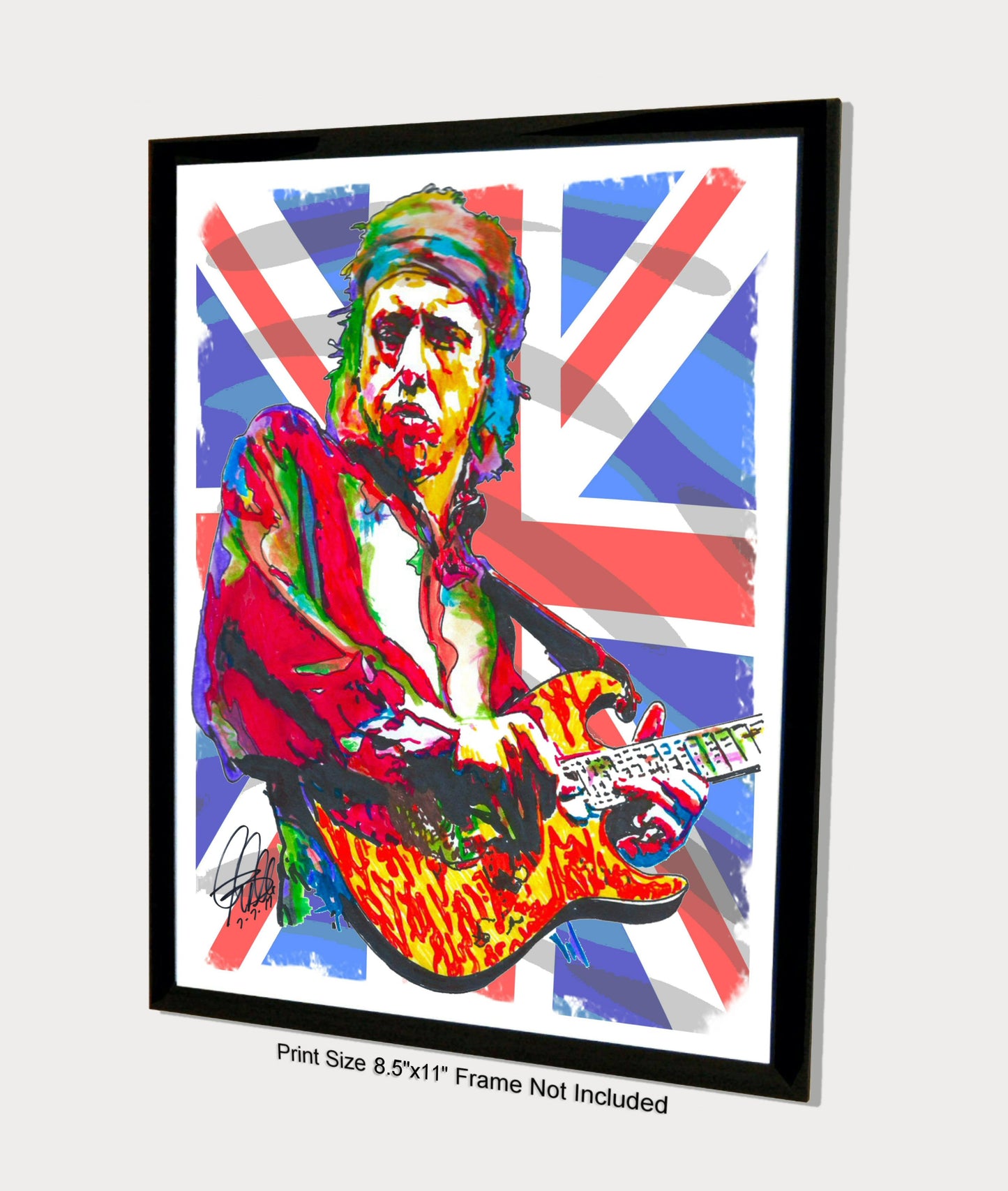 Mark Knopfler Dire Straits Guitar Rock Music Poster Print Wall Art 8.5x11