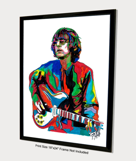 Roger McGuinn The Byrds Guitar Rock Music Poster Print Wall Art 18x24