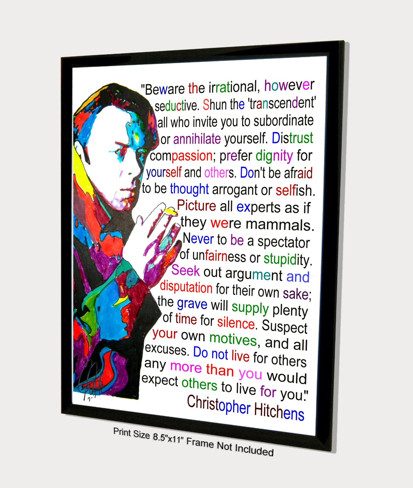 Christopher Hitchens Author Journalist Vanity Fair Poster Print 8.5x11