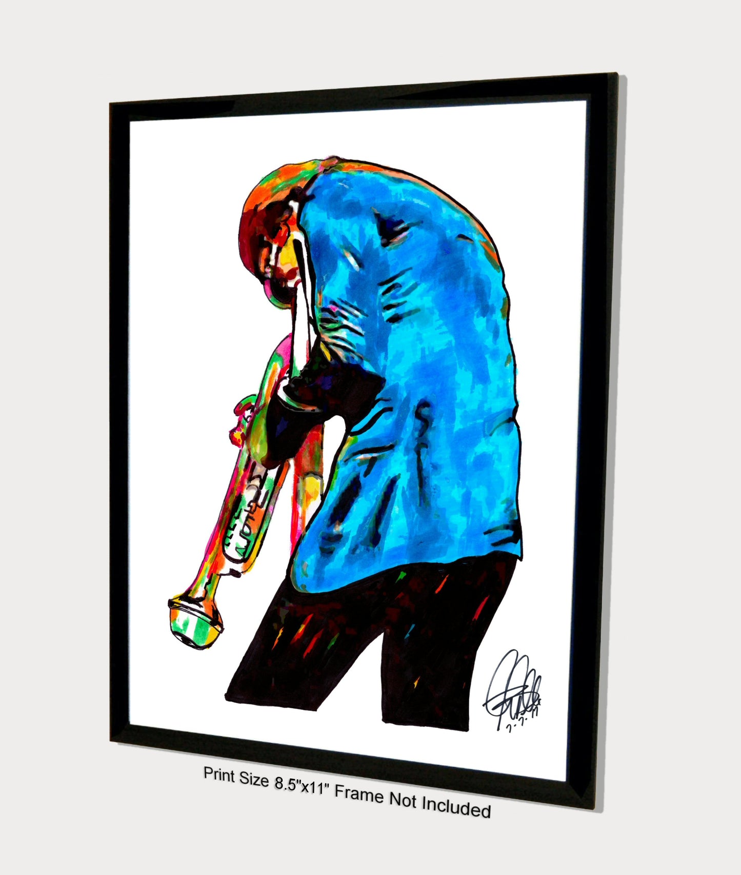 Miles Davis Trumpet Jazz Bebop Music Poster Print Wall Art 8.5x11